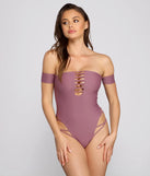 Off The Shoulder Sassy Straps One Piece Swimsuit