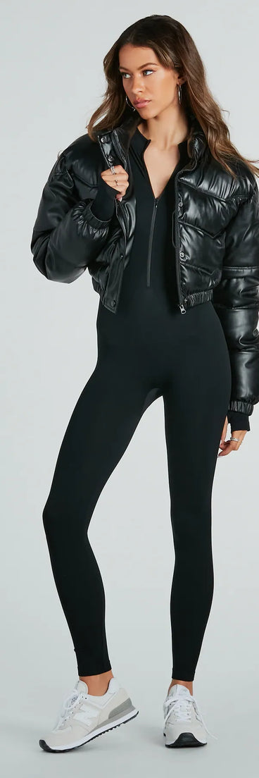 Latest And Greatest Seamless Zip-Up Catsuit