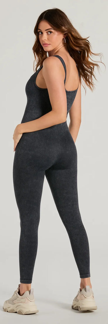 Leisure Love Seamless Acid Wash Catsuit
