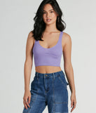 Fave Staple Ribbed Knit Cropped Tank Top