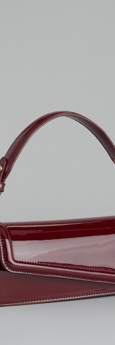 Modern Edge Patent Shoulder Bag