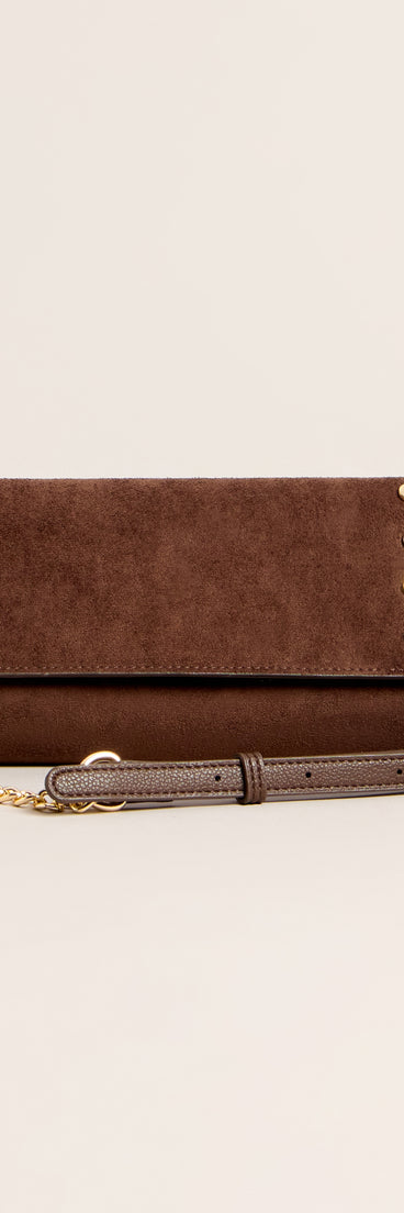 City Stud Suede Studded Crossbody Bag