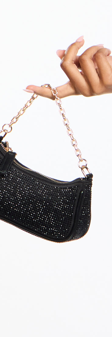 Midnight Plans Rhinestone Micro Bag