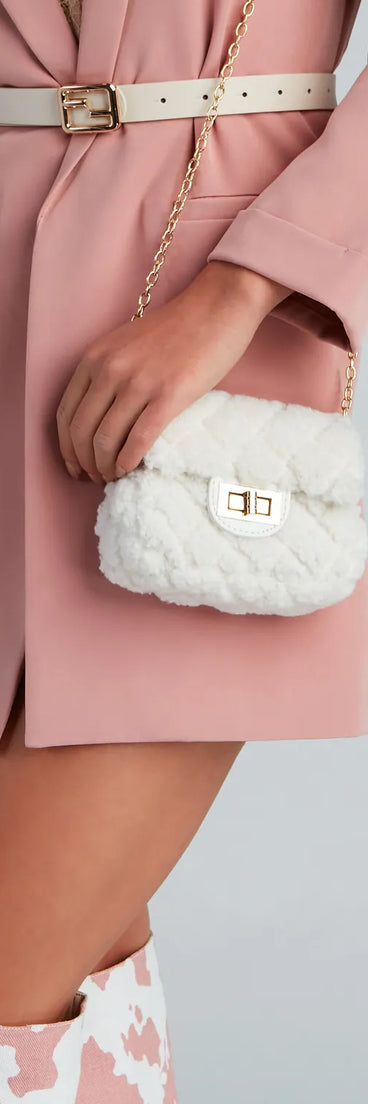 Trendy Stunner Mini Sherpa Crossbody