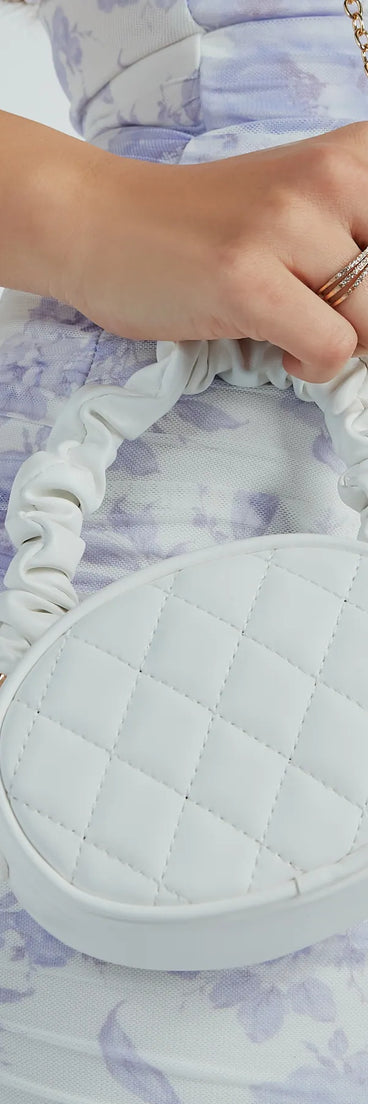 She's Ready Quilted Faux Leather Mini Bag