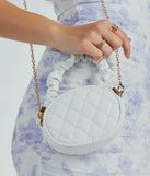She's Ready Quilted Faux Leather Mini Bag