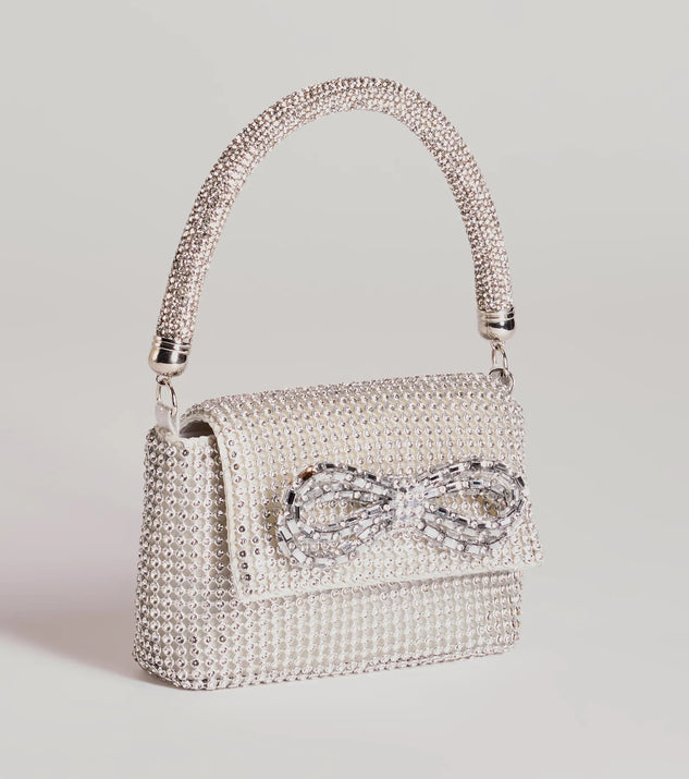 Glittering Aesthetic Rhinestone Bow Mini Purse | Windsor