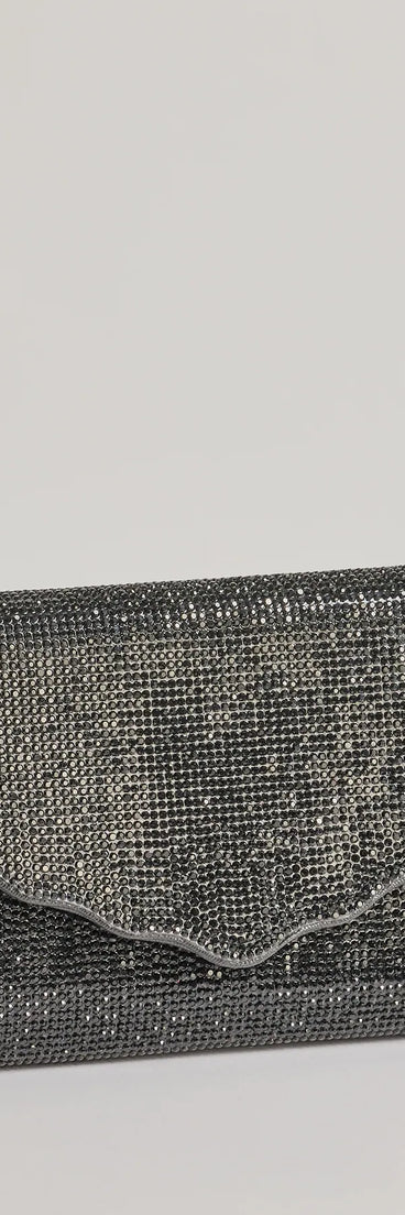 Sparkly Endeavor Rhinestone Crossbody Wallet, a trendy black addition to women's going-out outfits, is ideal for Christmas party outfits, chic NYE attire, or winter night-out looks that keep you on-trend!