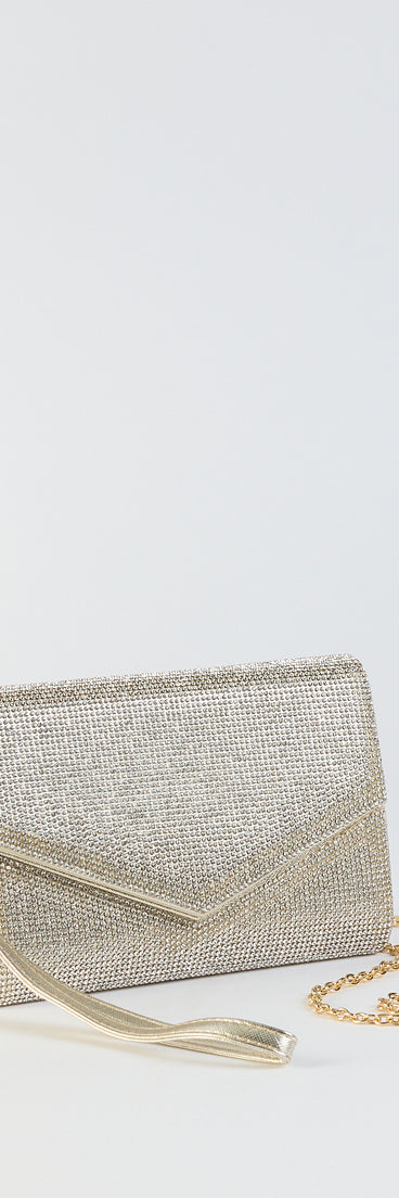 Stunning Glam Rhinestone Envelope Wristlet