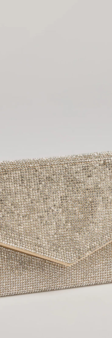 Majestic Sparkle Rhinestone Envelope Wristlet