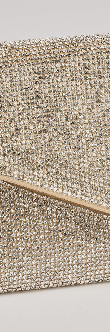Majestic Sparkle Rhinestone Envelope Wristlet