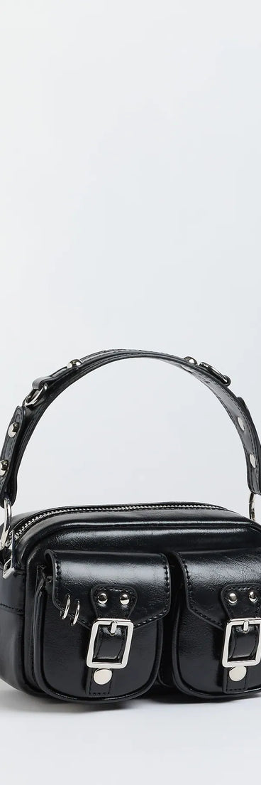 Get inspired with the Coolest Girl Buckle Pouch Mini Bag, a feed-worthy black piece that’s part of Windsor's updated and curated women’s clothing edit packed with must-have fall outfit ideas.