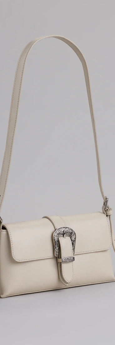 Get inspired with the Most Wanted Western Buckle Shoulder Bag, a feed-worthy beige piece that’s part of Windsor's updated and curated women’s clothing edit packed with must-have fall outfit ideas.