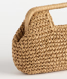 Going On Vacation Straw Clutch Bag