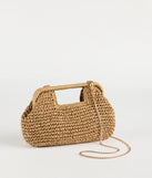 Going On Vacation Straw Clutch Bag