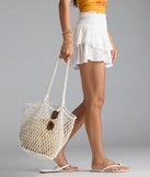Casual Trendsetter Open Weave Tote Bag