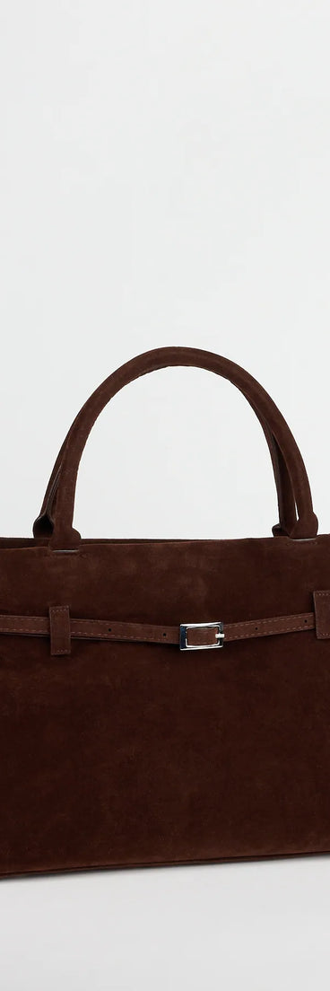 So Elevated Buckle Strap Satchel Bag