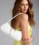 Trendy Girl Buckle Strap Shoulder Bag