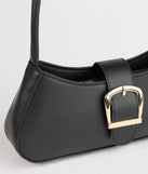 Trendy Girl Buckle Strap Shoulder Bag