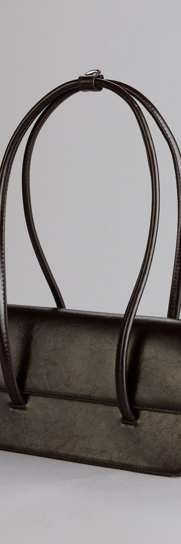 Sleek Moves Faux Leather Shoulder Bag