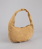 Studded And Stunning Suede Shoulder Bag
