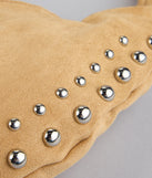 Studded And Stunning Suede Shoulder Bag