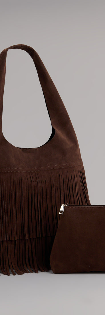 Fringe Benefits Fringe Tote Bag With Pouch