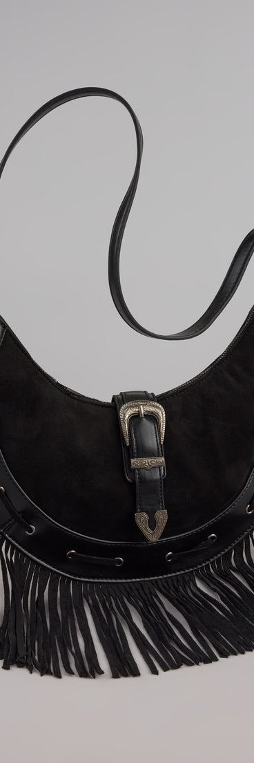 Buckle Babe Fringe Shoulder Bag