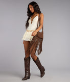 Boho Moves Fringe Crossbody Bag