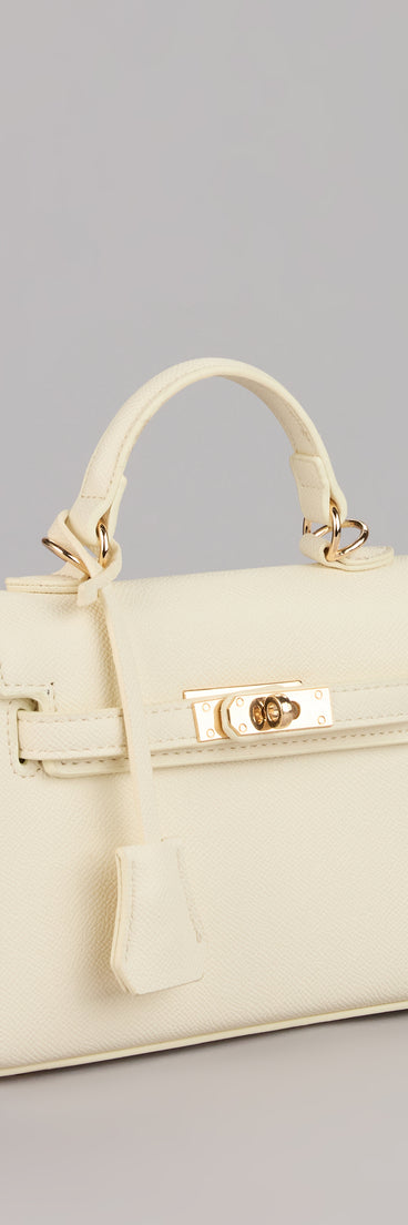Little Luxe Twist Lock Mini Satchel Bag