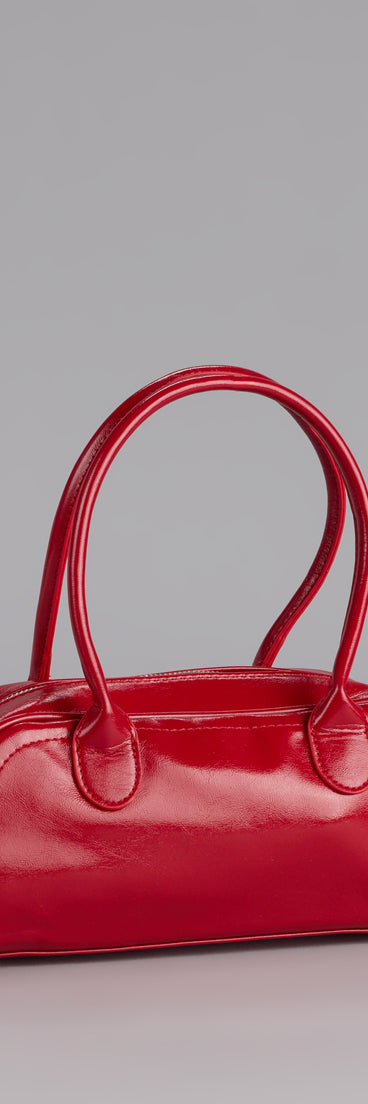 This piece brings trend-right energy to the Bold And Glossy Patent Shoulder Bag, perfect for fall outfits that stand out.