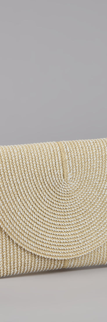 Easy Breezy Straw Clutch Bag