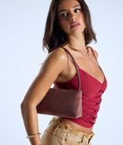 Carry All Day Faux Suede Shoulder Bag