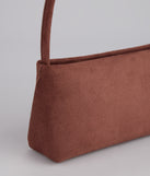 Carry All Day Faux Suede Shoulder Bag