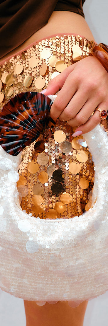 Extra Shine Sequin Shoulder Bag