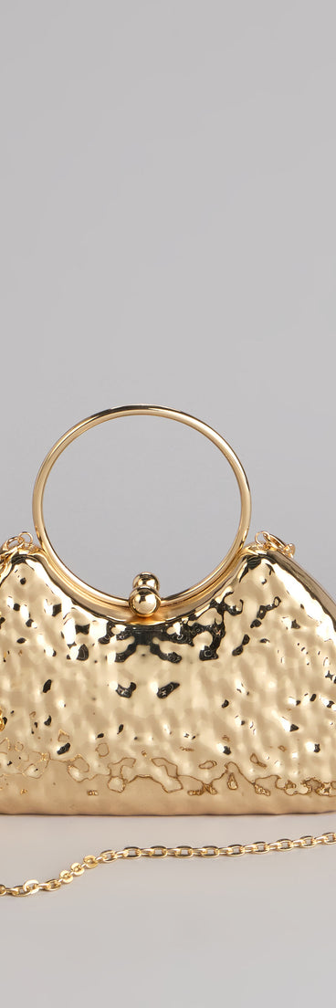 Party Plans Metallic Clutch Bag