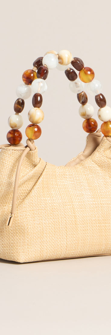 Meet Me Out Beaded Handle Bag