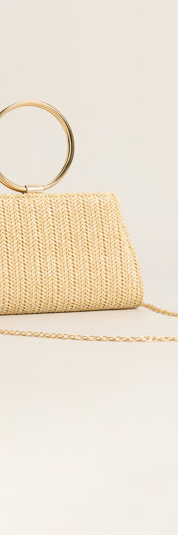 Chic On Arrival O-Ring Straw Clutch