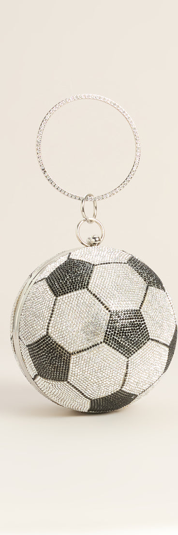 Kicked A Goal Soccer Rhinestone Bag