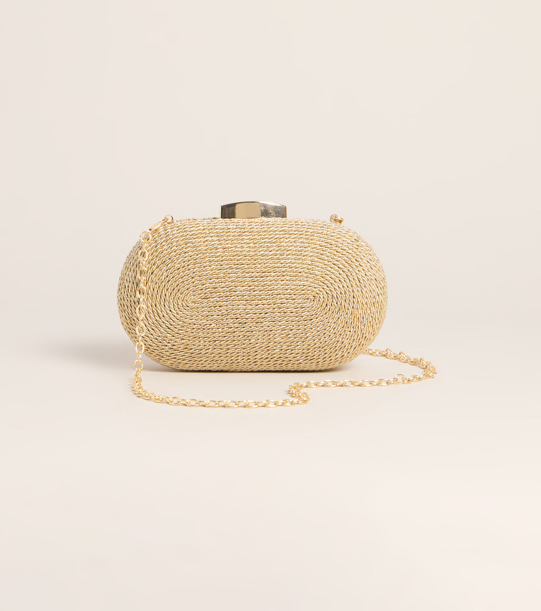 Chic Invite Metallic Rope Box Clutch & Windsor