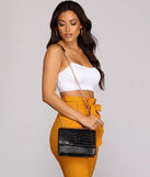 Croc Print Crossbody Purse