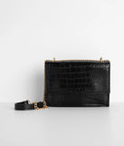 Croc Print Crossbody Purse