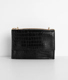 Croc Print Crossbody Purse