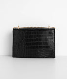 Croc Print Crossbody Purse