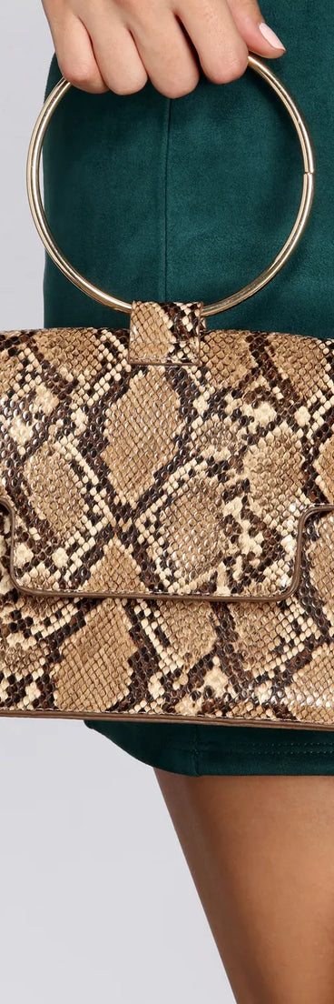 A Snake Print Moment O-Ring Purse
