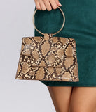 A Snake Print Moment O-Ring Purse