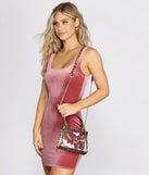 Leopard Trim Clear Mini Purse