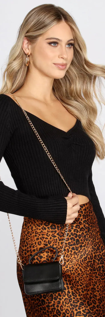 Mini Faux Leather Purse