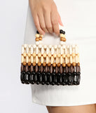Cancun Vibes Wooden Beaded Mini Purse