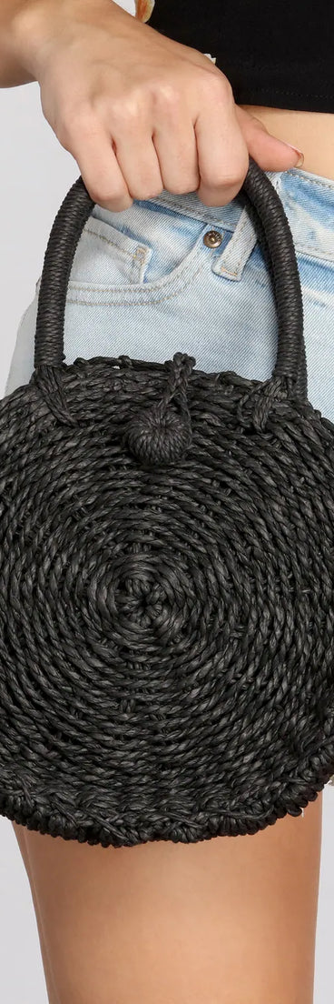 Somewhere Far Away Straw Woven Purse